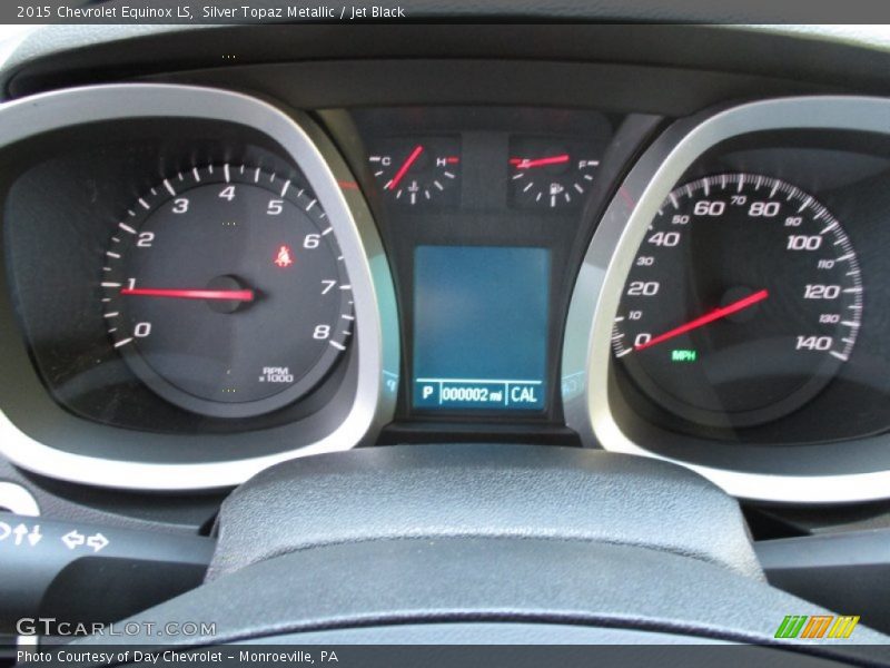 Silver Topaz Metallic / Jet Black 2015 Chevrolet Equinox LS