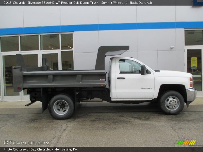 Summit White / Jet Black/Dark Ash 2015 Chevrolet Silverado 3500HD WT Regular Cab Dump Truck