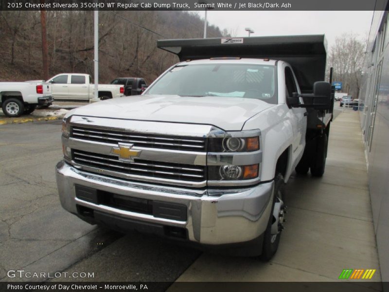 Summit White / Jet Black/Dark Ash 2015 Chevrolet Silverado 3500HD WT Regular Cab Dump Truck