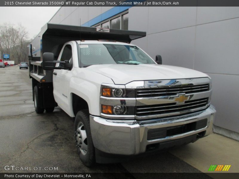 Summit White / Jet Black/Dark Ash 2015 Chevrolet Silverado 3500HD WT Regular Cab Dump Truck