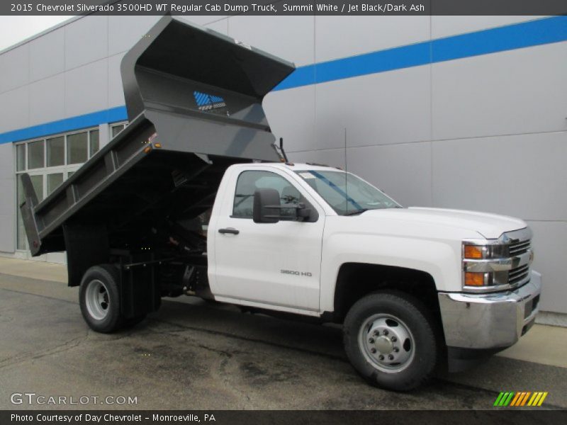 Summit White / Jet Black/Dark Ash 2015 Chevrolet Silverado 3500HD WT Regular Cab Dump Truck