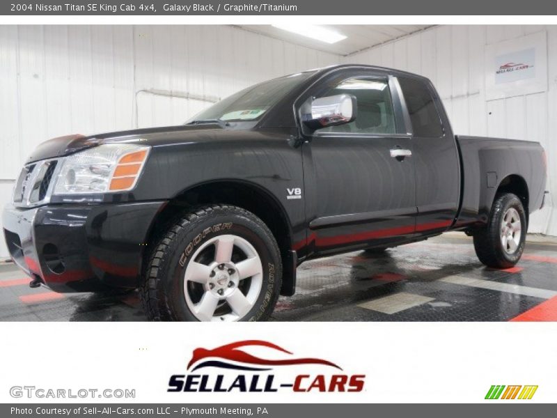 Galaxy Black / Graphite/Titanium 2004 Nissan Titan SE King Cab 4x4