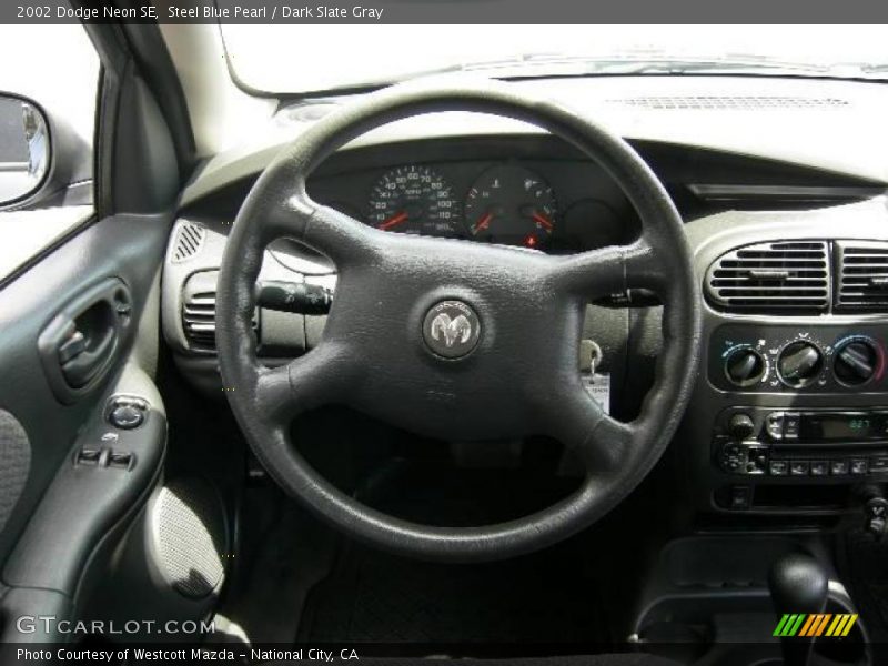 Steel Blue Pearl / Dark Slate Gray 2002 Dodge Neon SE