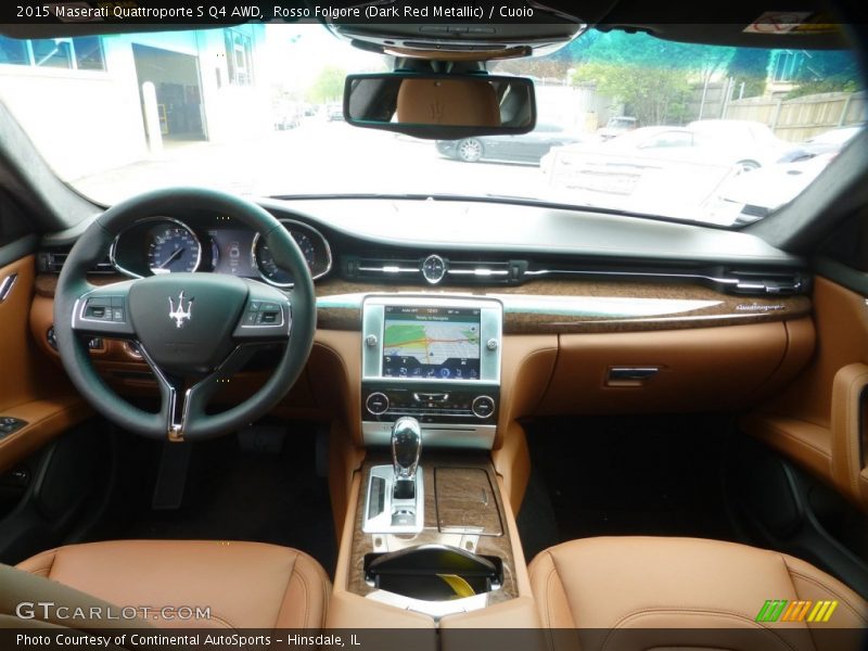 Rosso Folgore (Dark Red Metallic) / Cuoio 2015 Maserati Quattroporte S Q4 AWD