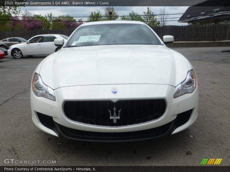 Bianco (White) / Cuoio 2015 Maserati Quattroporte S Q4 AWD