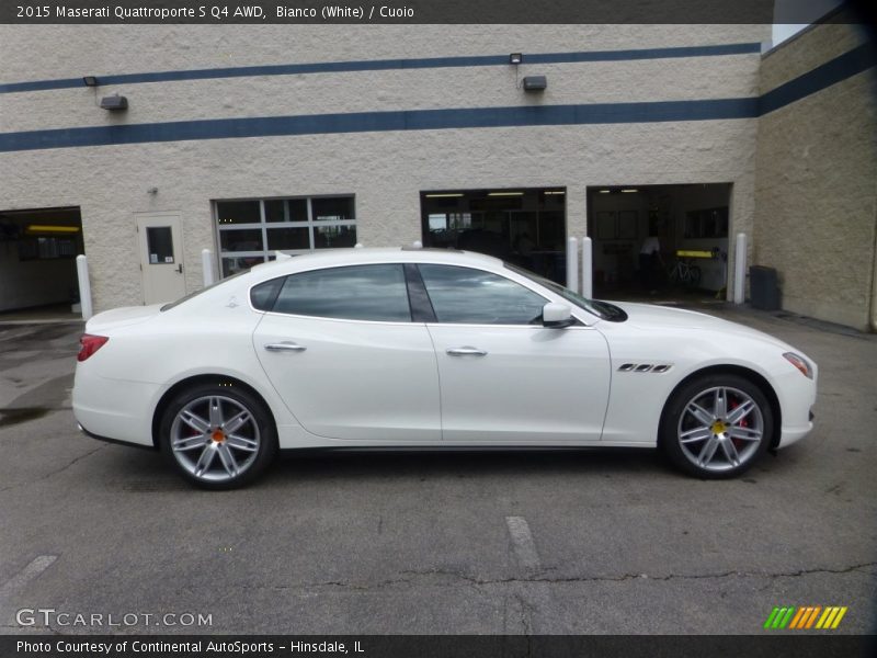 Bianco (White) / Cuoio 2015 Maserati Quattroporte S Q4 AWD