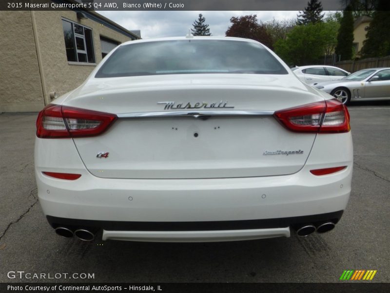 Bianco (White) / Cuoio 2015 Maserati Quattroporte S Q4 AWD