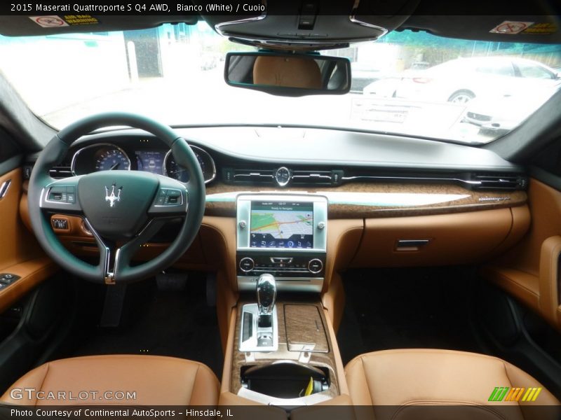 Bianco (White) / Cuoio 2015 Maserati Quattroporte S Q4 AWD