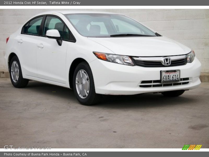 Taffeta White / Gray 2012 Honda Civic HF Sedan