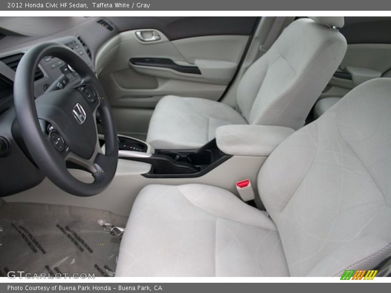 Taffeta White / Gray 2012 Honda Civic HF Sedan