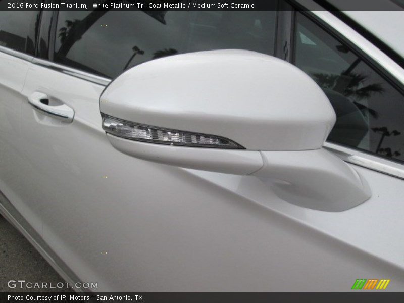 White Platinum Tri-Coat Metallic / Medium Soft Ceramic 2016 Ford Fusion Titanium