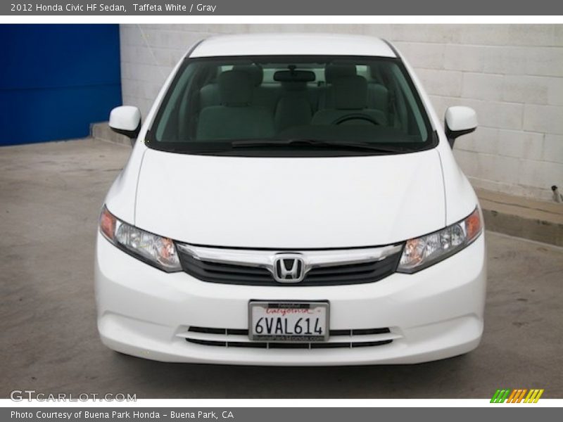 Taffeta White / Gray 2012 Honda Civic HF Sedan