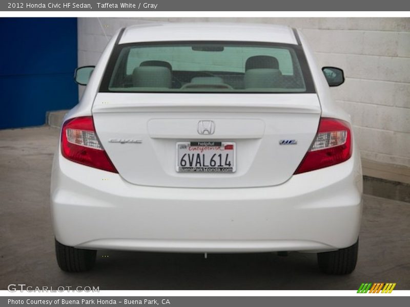 Taffeta White / Gray 2012 Honda Civic HF Sedan