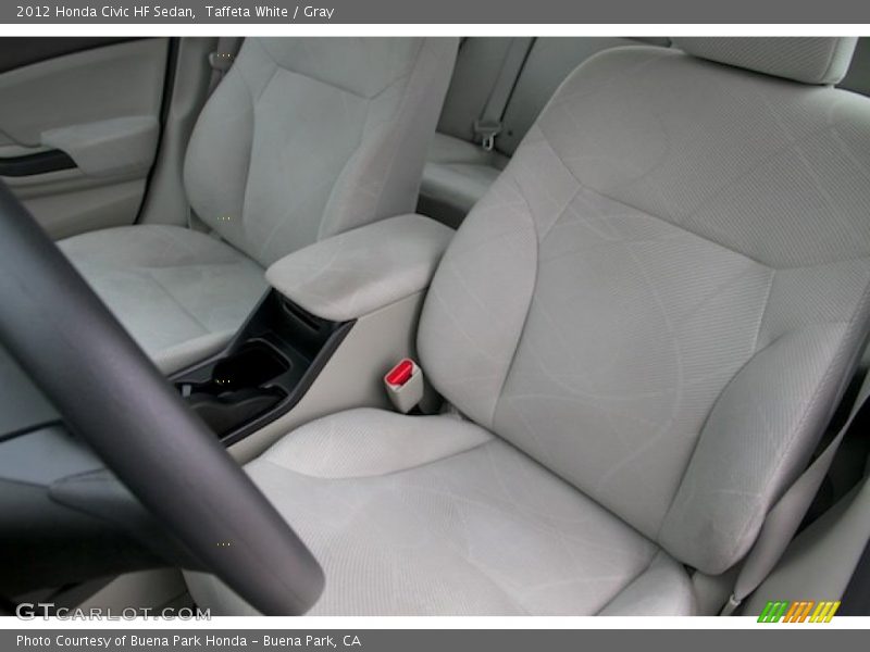 Taffeta White / Gray 2012 Honda Civic HF Sedan