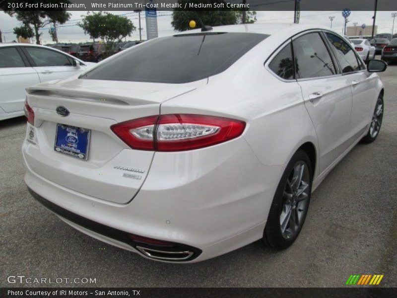White Platinum Tri-Coat Metallic / Medium Soft Ceramic 2016 Ford Fusion Titanium