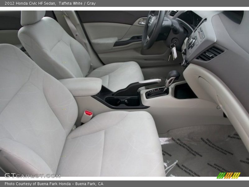 Taffeta White / Gray 2012 Honda Civic HF Sedan