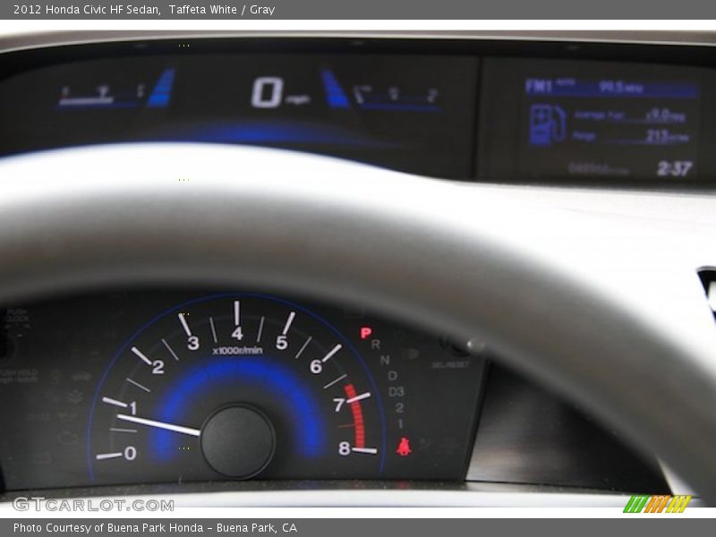 Taffeta White / Gray 2012 Honda Civic HF Sedan