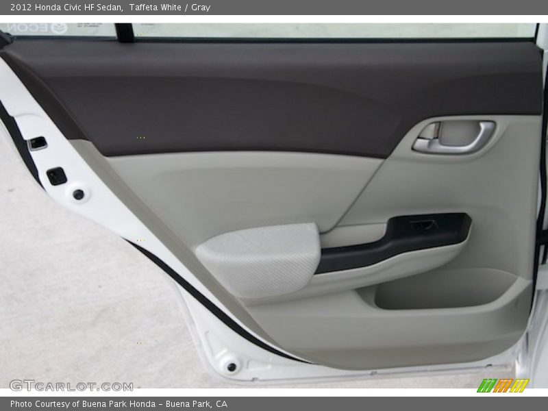 Taffeta White / Gray 2012 Honda Civic HF Sedan