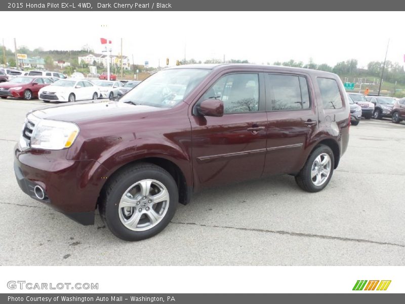 Dark Cherry Pearl / Black 2015 Honda Pilot EX-L 4WD
