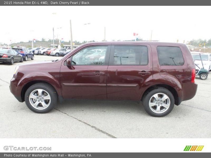 Dark Cherry Pearl / Black 2015 Honda Pilot EX-L 4WD
