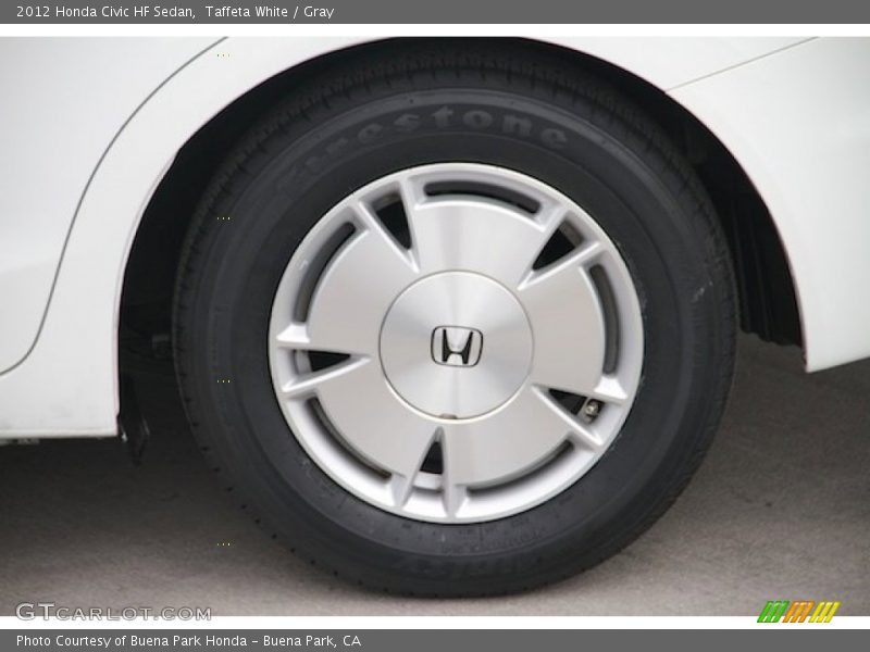 Taffeta White / Gray 2012 Honda Civic HF Sedan