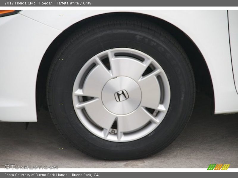 Taffeta White / Gray 2012 Honda Civic HF Sedan