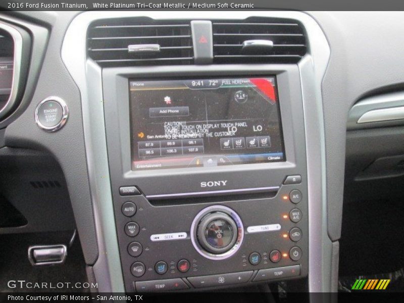 Controls of 2016 Fusion Titanium