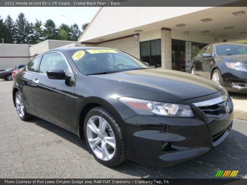 Crystal Black Pearl / Black 2011 Honda Accord EX-L V6 Coupe