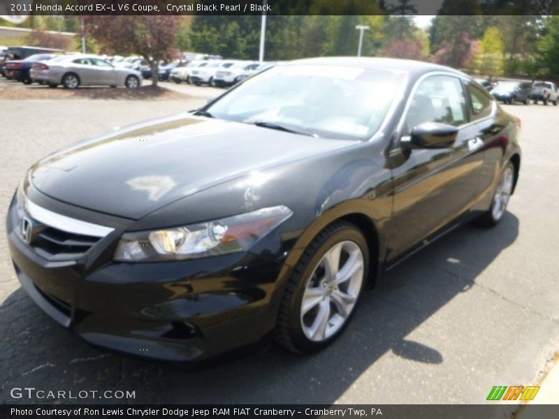 Crystal Black Pearl / Black 2011 Honda Accord EX-L V6 Coupe