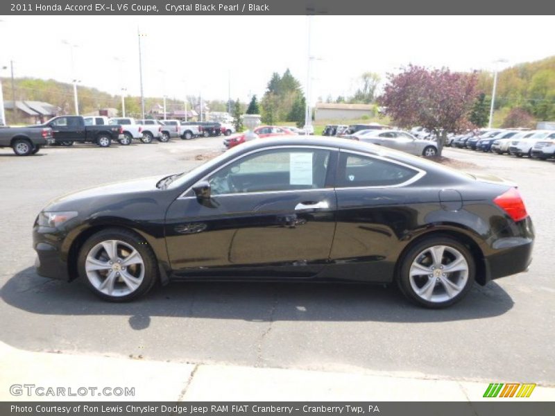 Crystal Black Pearl / Black 2011 Honda Accord EX-L V6 Coupe