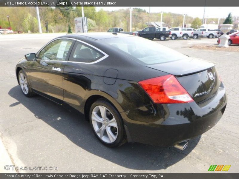 Crystal Black Pearl / Black 2011 Honda Accord EX-L V6 Coupe