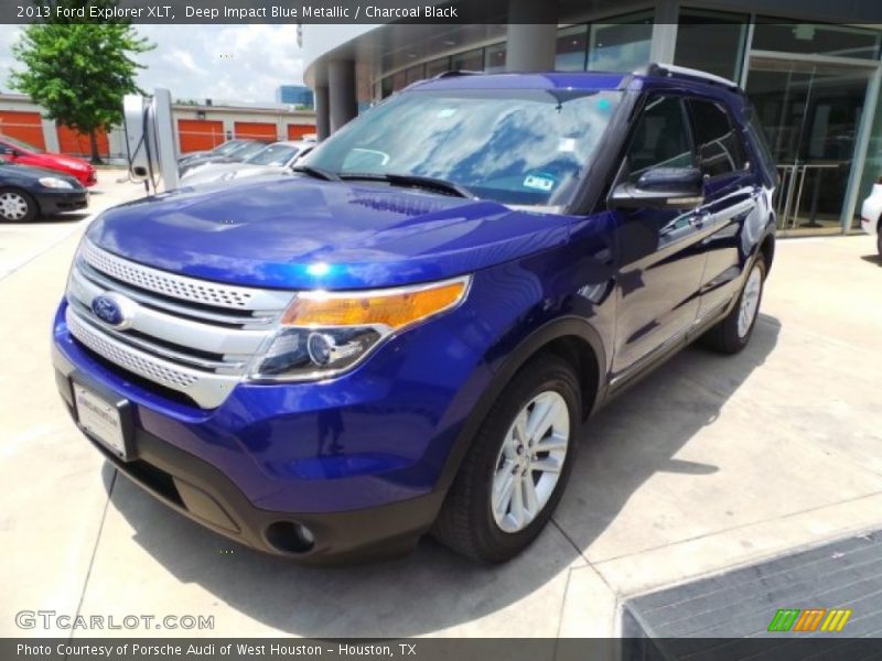 Deep Impact Blue Metallic / Charcoal Black 2013 Ford Explorer XLT