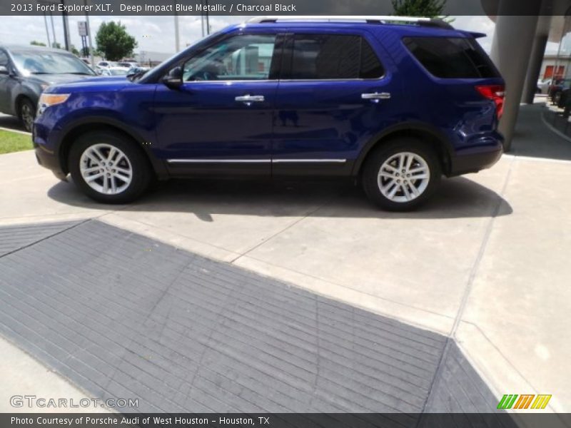 Deep Impact Blue Metallic / Charcoal Black 2013 Ford Explorer XLT