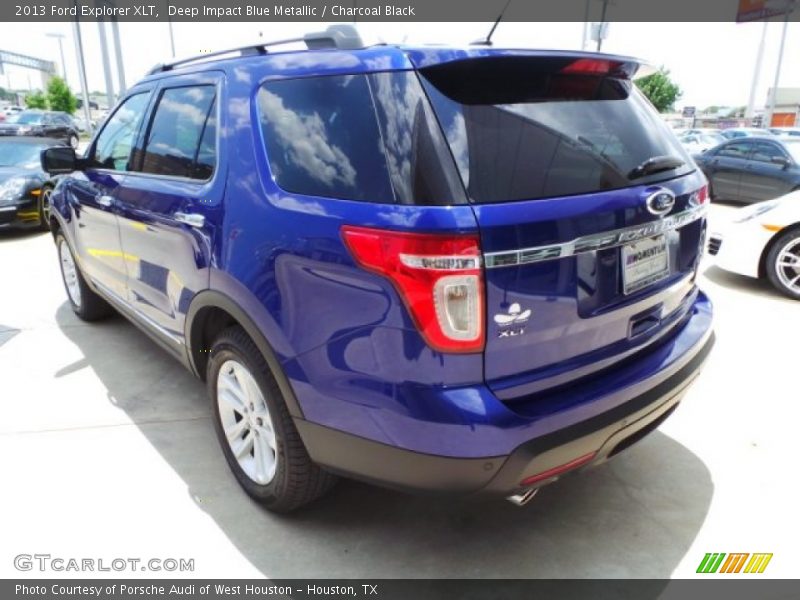 Deep Impact Blue Metallic / Charcoal Black 2013 Ford Explorer XLT