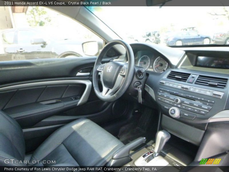 Crystal Black Pearl / Black 2011 Honda Accord EX-L V6 Coupe