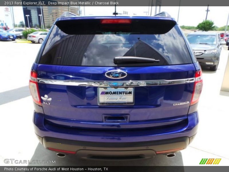Deep Impact Blue Metallic / Charcoal Black 2013 Ford Explorer XLT