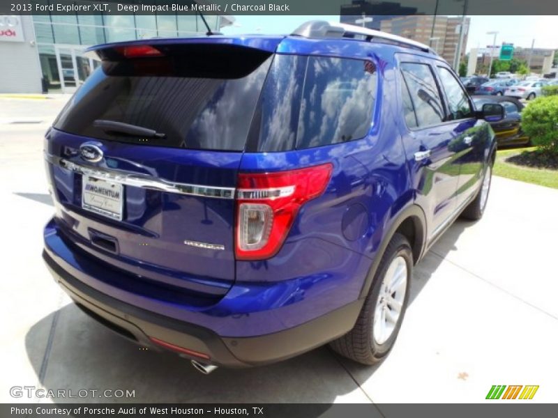 Deep Impact Blue Metallic / Charcoal Black 2013 Ford Explorer XLT