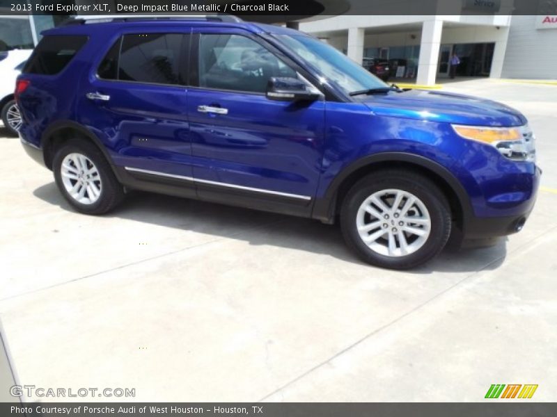 Deep Impact Blue Metallic / Charcoal Black 2013 Ford Explorer XLT