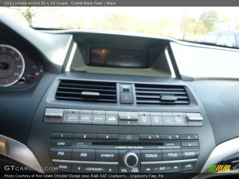 Crystal Black Pearl / Black 2011 Honda Accord EX-L V6 Coupe