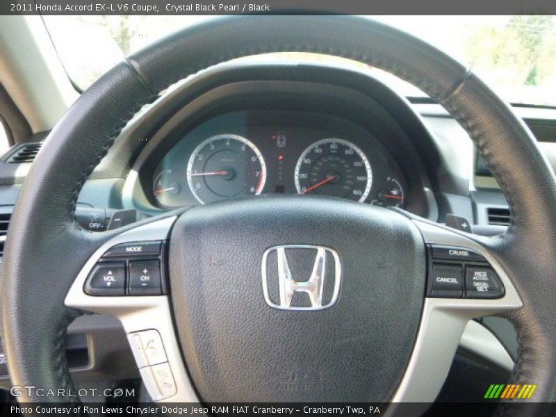 Crystal Black Pearl / Black 2011 Honda Accord EX-L V6 Coupe