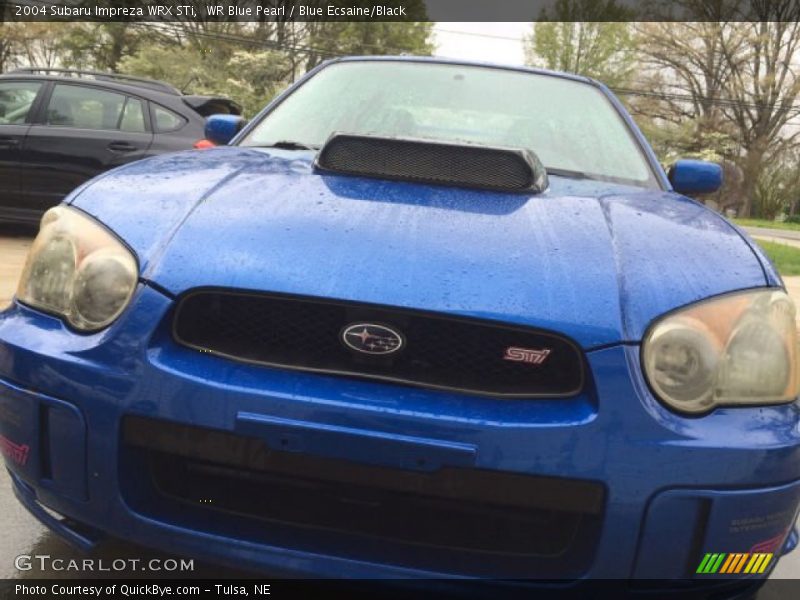 WR Blue Pearl / Blue Ecsaine/Black 2004 Subaru Impreza WRX STi