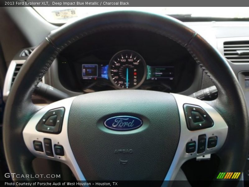 Deep Impact Blue Metallic / Charcoal Black 2013 Ford Explorer XLT