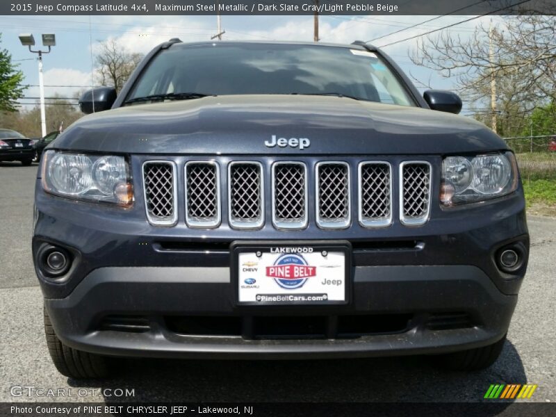 Maximum Steel Metallic / Dark Slate Gray/Light Pebble Beige 2015 Jeep Compass Latitude 4x4
