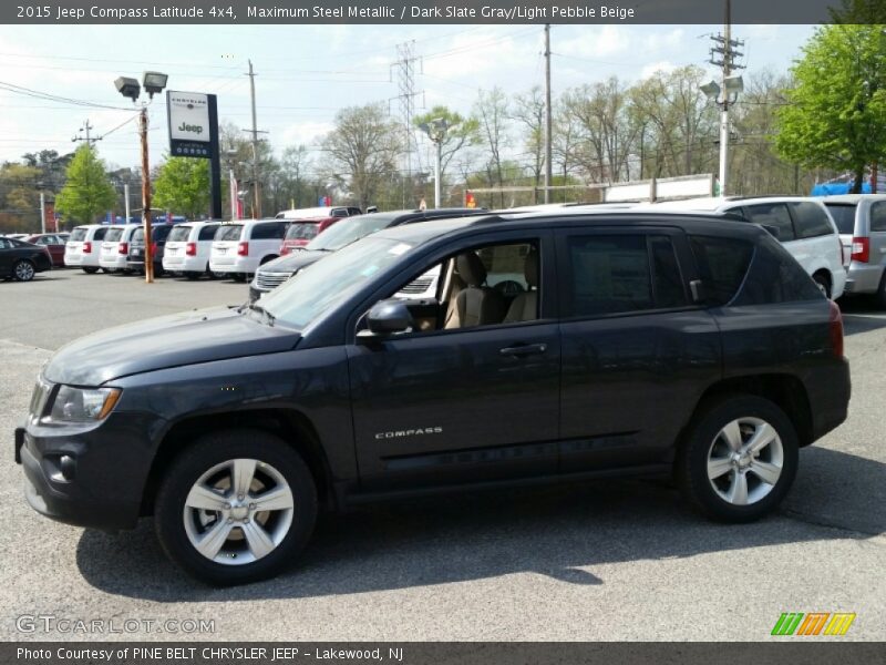 Maximum Steel Metallic / Dark Slate Gray/Light Pebble Beige 2015 Jeep Compass Latitude 4x4