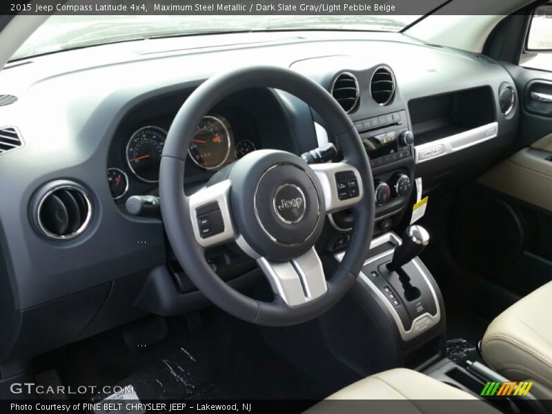Maximum Steel Metallic / Dark Slate Gray/Light Pebble Beige 2015 Jeep Compass Latitude 4x4