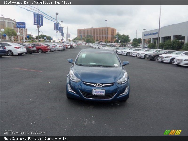 Blue / Beige 2016 Hyundai Elantra Value Edition