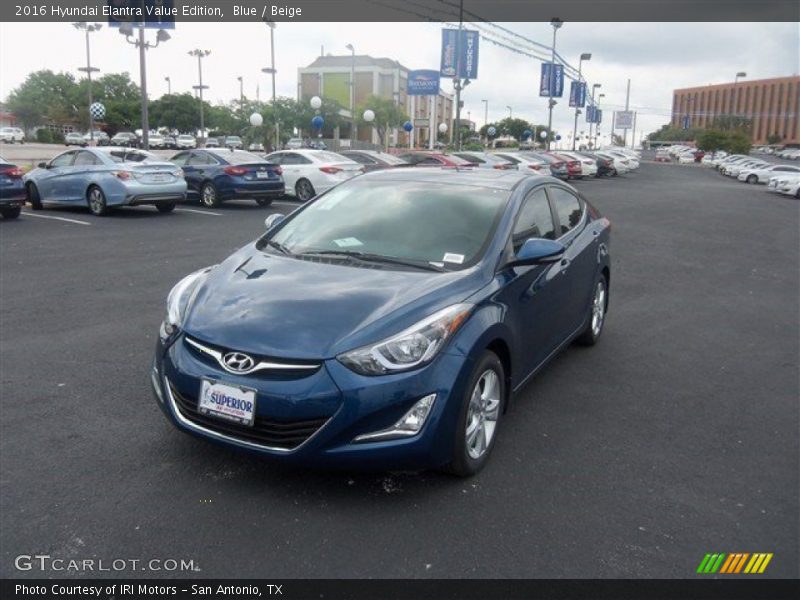 Blue / Beige 2016 Hyundai Elantra Value Edition