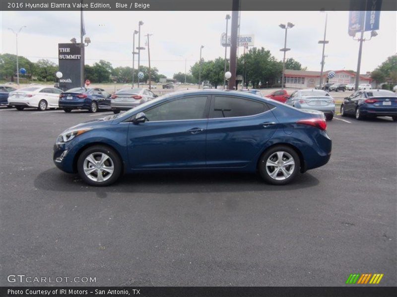 Blue / Beige 2016 Hyundai Elantra Value Edition