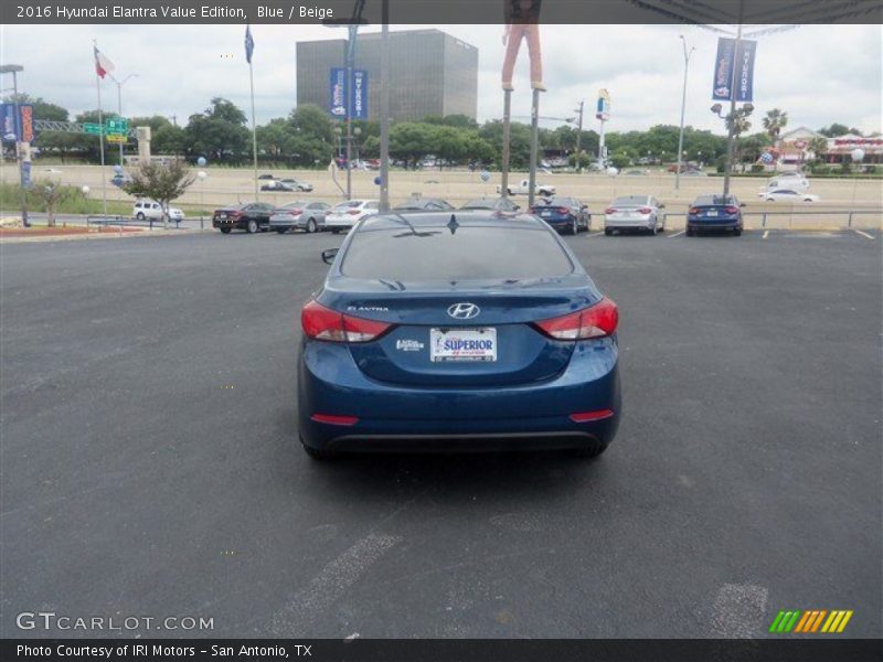 Blue / Beige 2016 Hyundai Elantra Value Edition