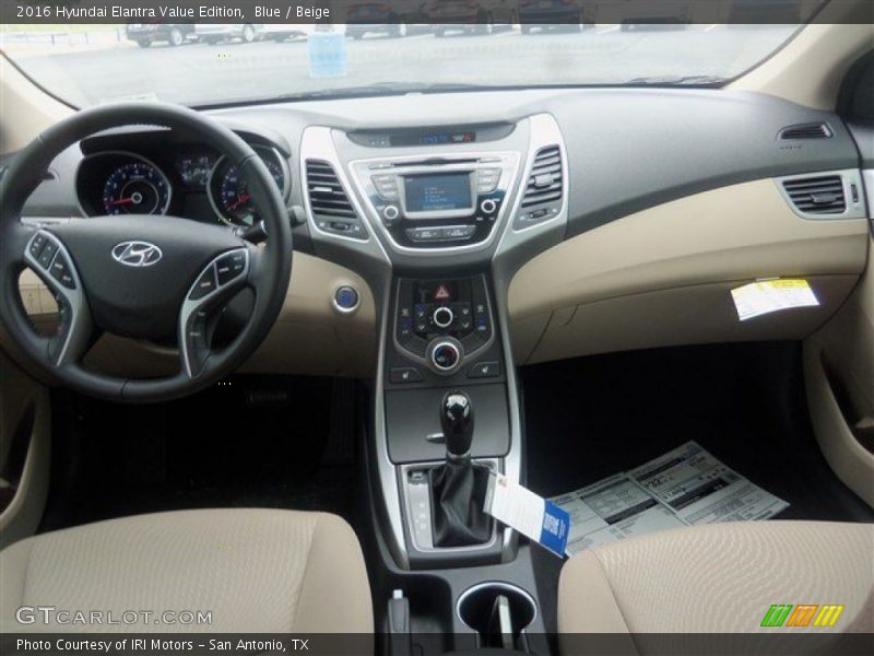 Blue / Beige 2016 Hyundai Elantra Value Edition